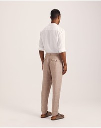 SABA - Wade Pleat Front Linen Pant