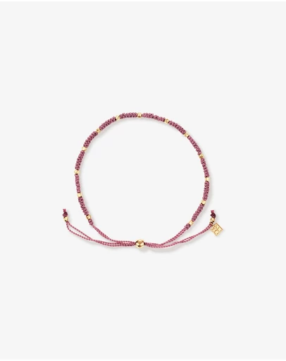 Michael Hill - Dusty Rose Cord Bead Bracelet in 10kt Yellow Gold