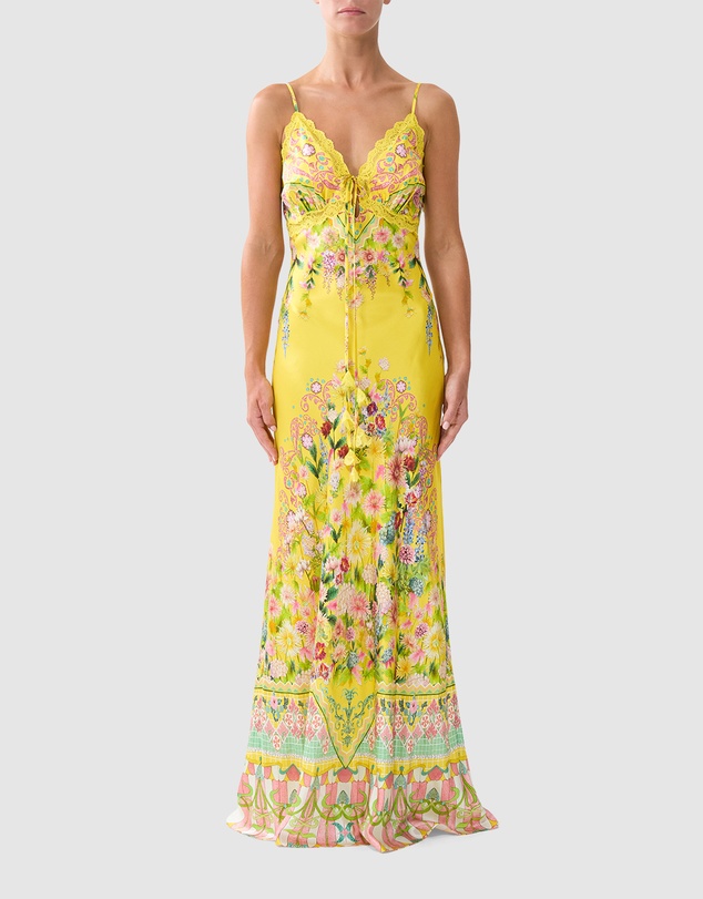 Camilla - Bias Slip Dress With Lace Edge Detail