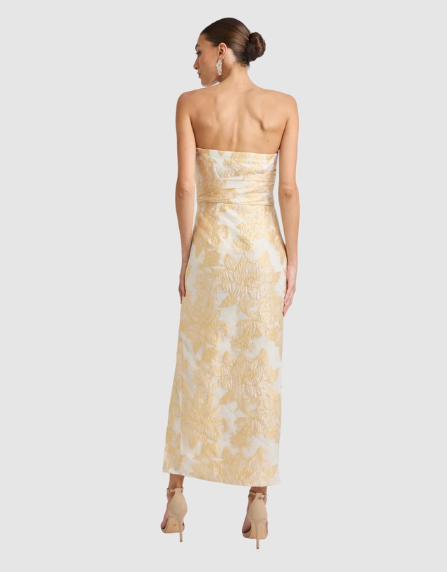 Romance by Honey and Beau - Seanna Bandeau V Neck Midi Dress
