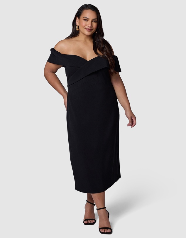 Pink Dusk by Curve Project - Dark Desires Midi Dress