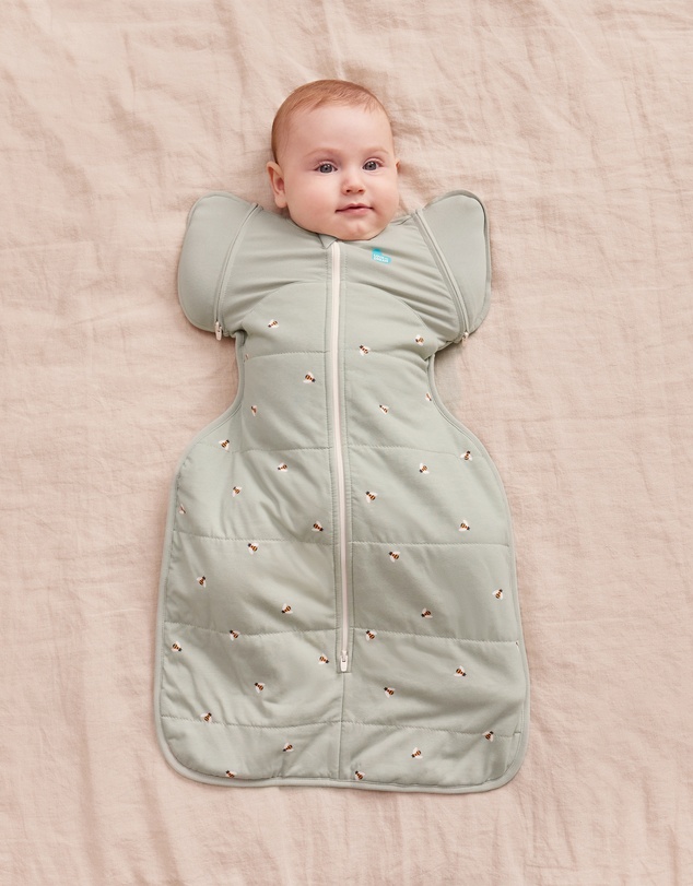 Love to Dream - Swaddle Up™ Transition Bag 2.5T Quilted Stretch Cotton Bees Olive