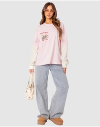 EDIKTED - Racing oversized layered T shirt