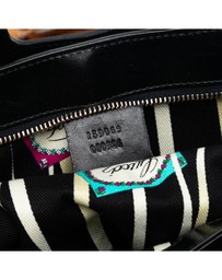 Pre-Loved by Azura Reborn - Pre-Loved Suede and Patent Peggy Bamboo Top Handle Bag