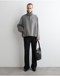COS - Wool-Tweed Funnel-Neck Jacket