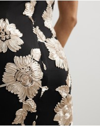 ROTATE - Flower Mesh Tube Dress
