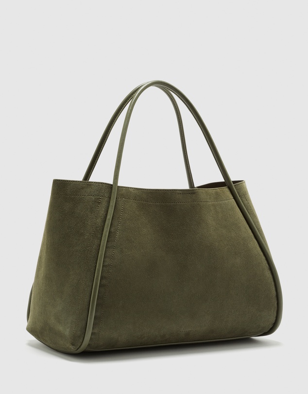 Nakedvice - The Nyla Khaki Suede Bag