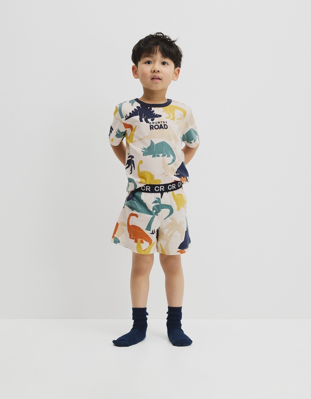 Country Road - Australian Cotton Short Sleeve Dino Pyjama Set