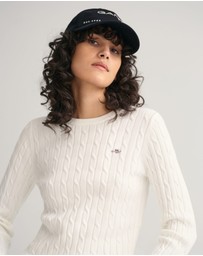 Gant - Stretch Cotton Cable Crew Neck Knit