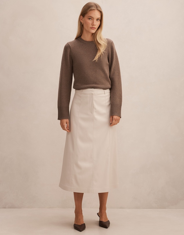Forever New - Isla Vegan Leather Midi Skirt
