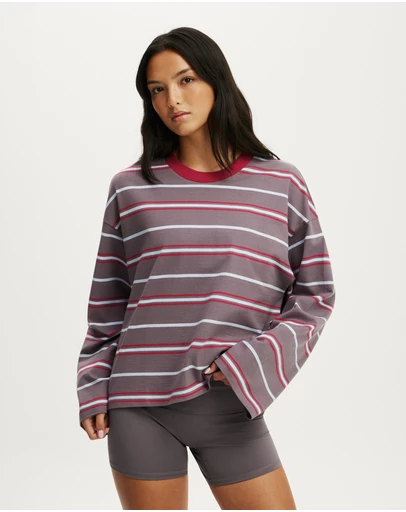 Cotton On Body Active - Long Sleeve Graphic Crew Sweatshirt