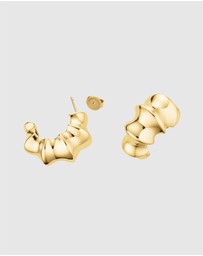 Rosefield - Statement Bamboo Gold-Tone Hoop Earrings