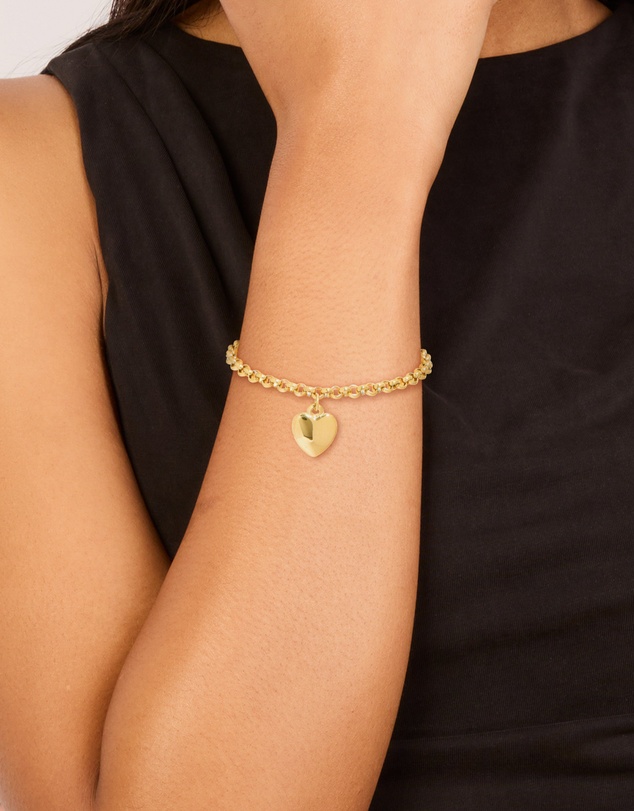 Lovisa - Waterproof Gold Plated Stainless Steel Chunky Heart Bracelet