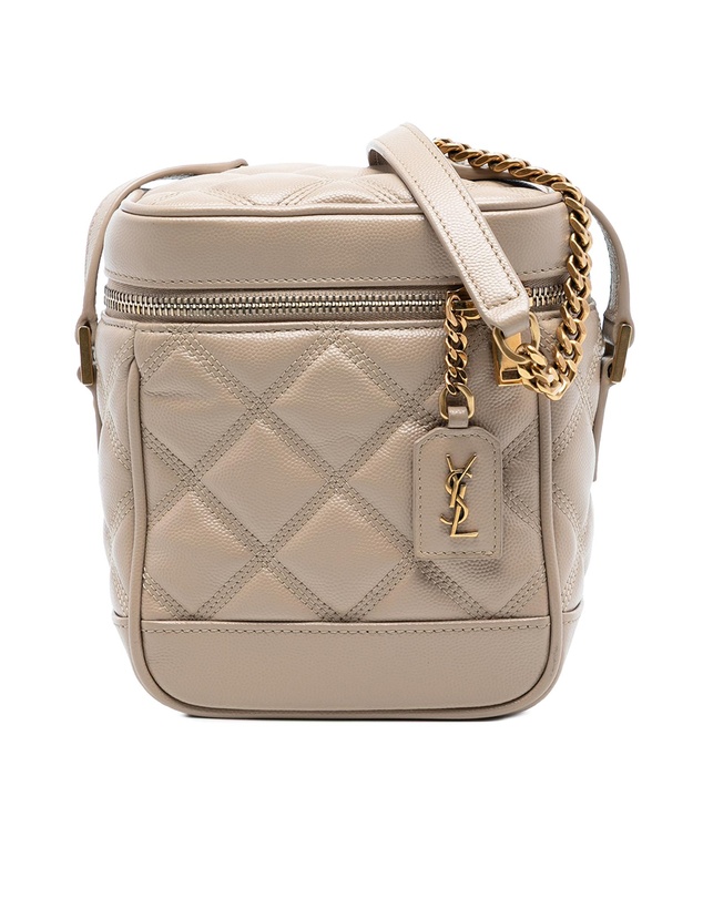 Pre-Loved by Azura Reborn - Pre-Loved Grain de Poudre Quilted 80s Vanity Bag