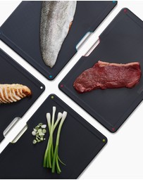 Joseph Joseph - Folio™ Steel 4-piece Chopping Board Set with Stainless Steel Storage Case (Stainless Steel)