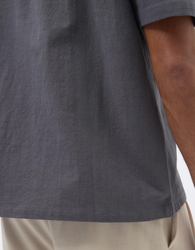AERE - Camp Collar Cotton Textured Shirt