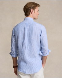 Polo Ralph Lauren - Custom Fit Striped Linen Shirt- ICONIC EXCLUSIVE