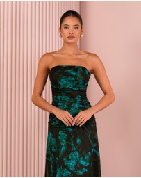 Azzurielle - Beverly Strapless Mesh Dress