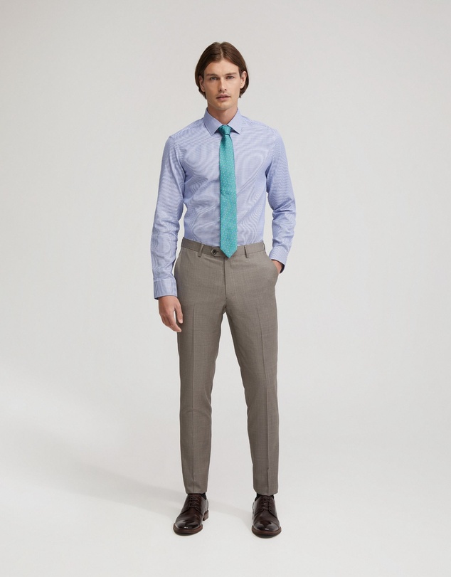 Oxford - Beckton Houndstooth Cotton Shirt
