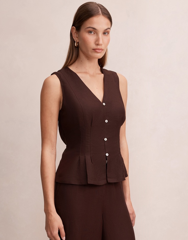 Forever New - Portia Pleated Linen Top