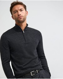 Oxford - Merino Zip-Neck Wool Pullover