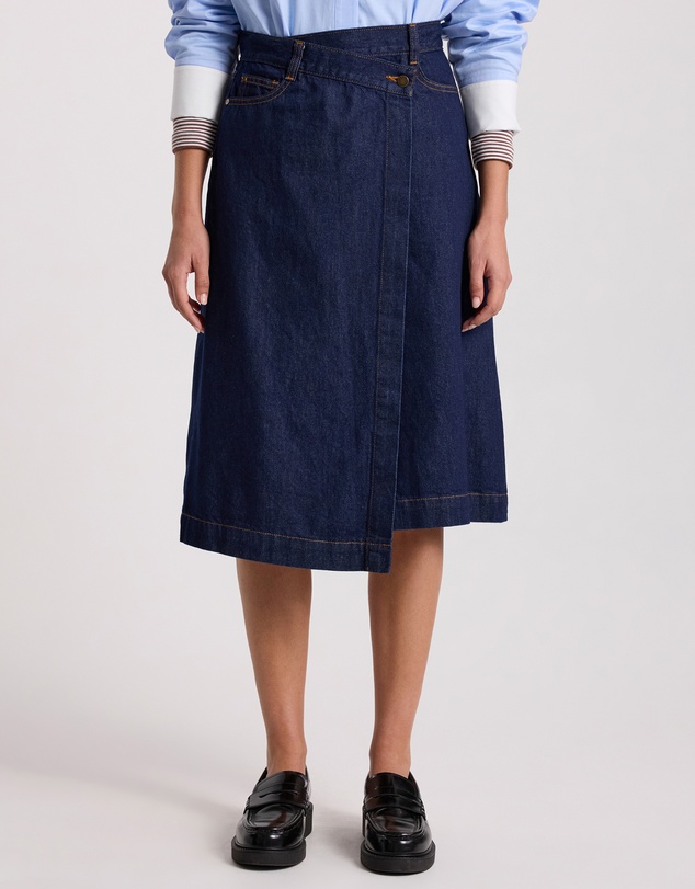 David Lawrence - Camilla Denim Wrap Skirt
