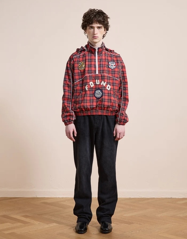 Found - Red Plaid Track Jacket