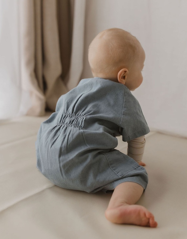 Susukoshi - Denim Mechanic Baby Suit Shorts