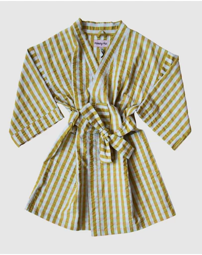 Mosey Me - Pink Quartz Seersucker Short Robe