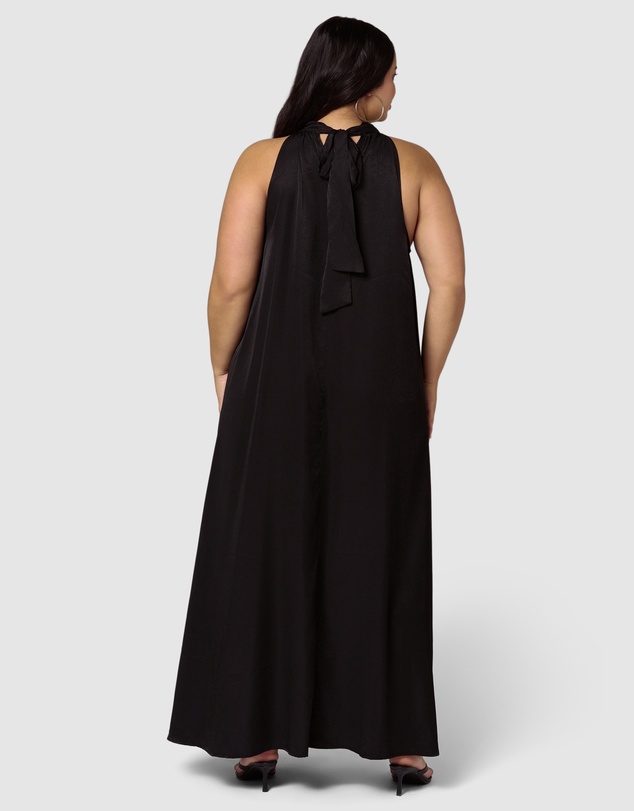 Sunday In The City - Obsidian Halterneck Maxi Dress