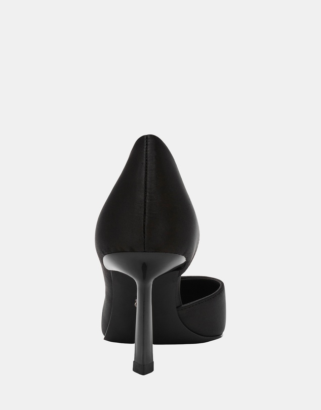 Steve Madden - Vena Black Satin Heels