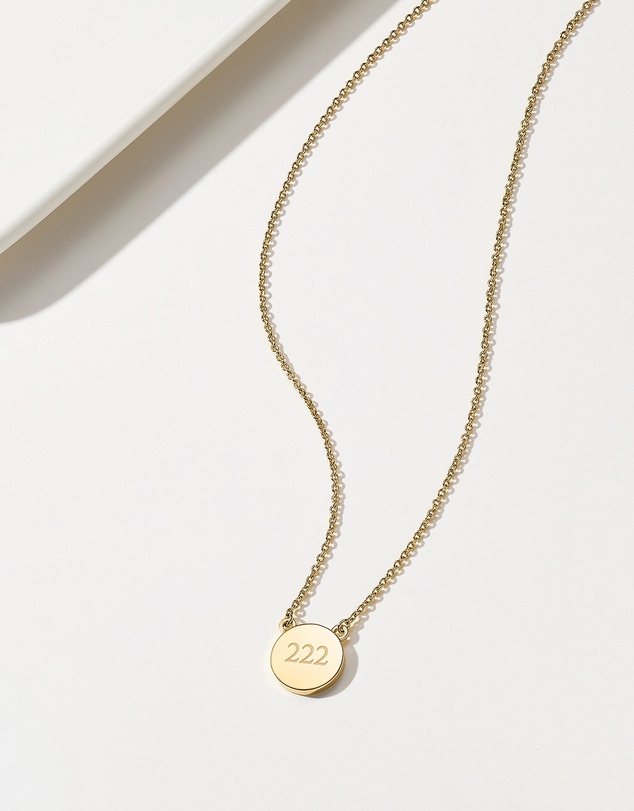 Mestige - Angel Number Necklace 222 - 18K Gold Plated