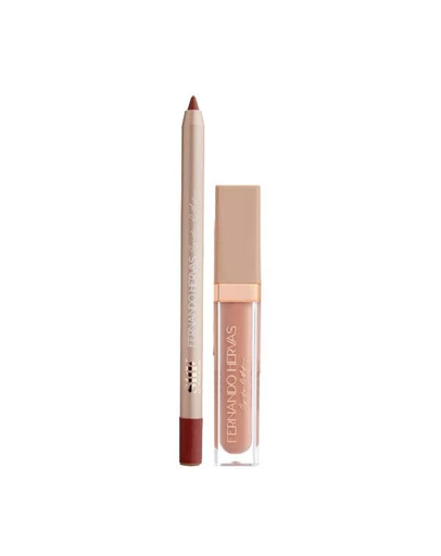 Silk Oil of Morocco - Fernando Hervas - The Perfect Combo – Nude 5 Lipliner & Nude 2 Lip Shine Lip Kit - Value Pack