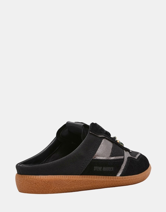Steve Madden - Augustina Black/Silver Sneakers