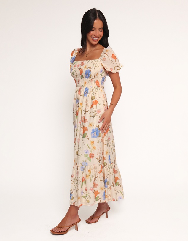 Petal & Pup - Cecelia Puff Sleeve Maxi Dress - Floral