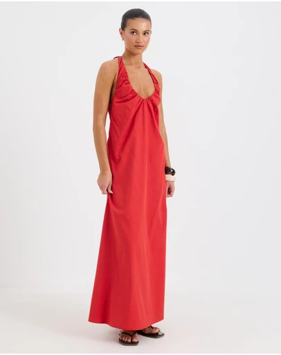Calli - Halle Halter Maxi Dress