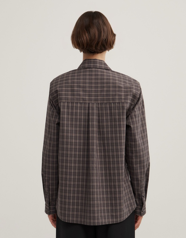 Witchery - Check Shoulder Pad Shirt