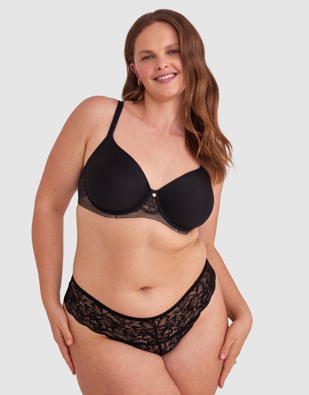 Bras N Things - Romance V String Knicker - Black