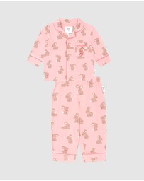 Huxbaby - Dusty Pink Bunny PJ Set - Babies-Kids