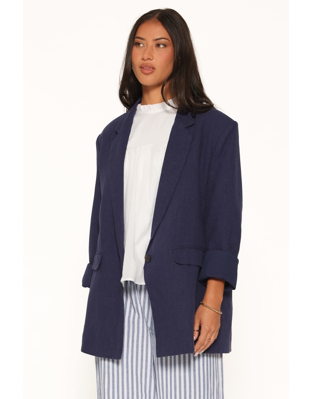 Petal & Pup - Rhodes Oversized Blazer - Navy Blue