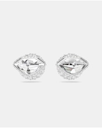 Swarovski - Lucent Stud Earrings, Pava, Ball, White, Rhodium-Plated