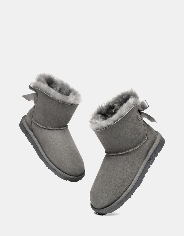 EVERAU - EverAU Ugg Mini Back Bow Sheepskin Upper UGG Boots