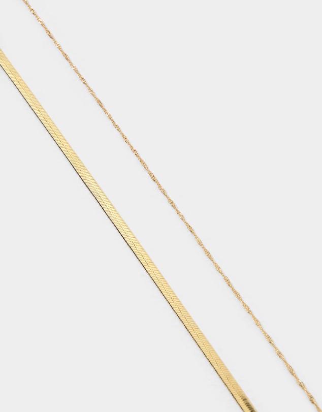 Forcast - Demi 16k Gold Plated 2pc Necklace Set
