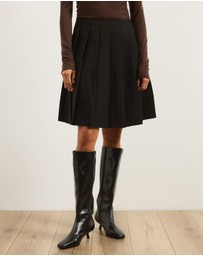 Atmos&Here - Elspeth Pleated Knee Length Skirt