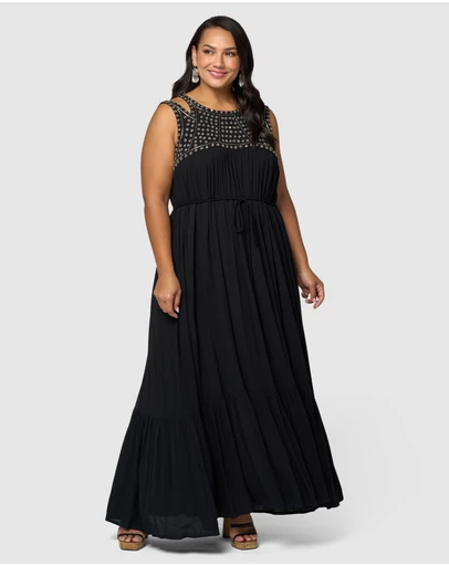 The Poetic Gypsy - Azura Embellished Maxi Dress