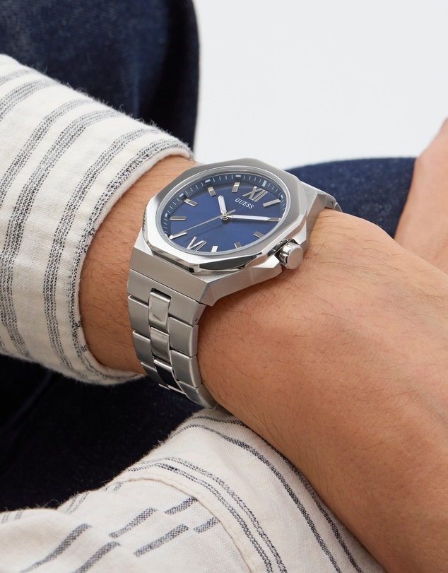 GUESS - Guess Men's Silver Tone Analogue 41.5mm Watch
