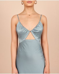 Petal & Pup - Poppy Cut Out Midi Dress - Blue