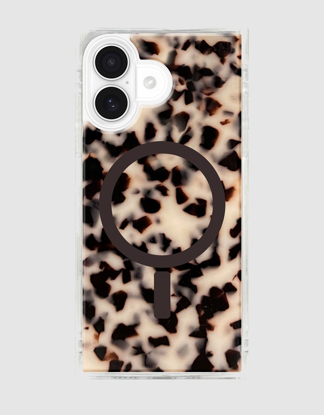 Flaunt - Flaunt Square Blonde Tortoise Shell MagSafe Case for iPhone 17