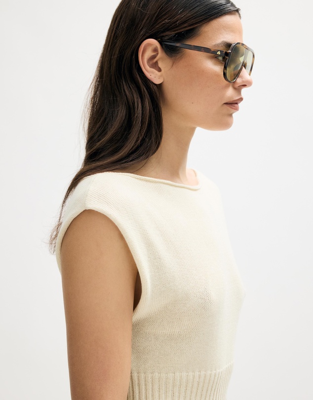Minima Esenciales - Lilo Cotton Cashmere Blend Knit Top