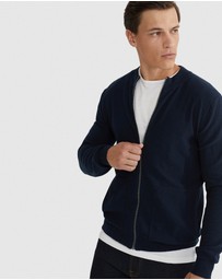 Oxford - Ryan Cotton Blend Knit Zip Top